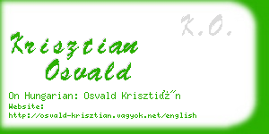 krisztian osvald business card